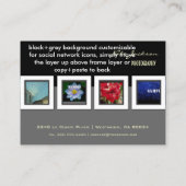 DIYミニポートフォリオ、写真テンプレート 名刺 (裏面)