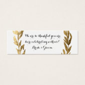 DIYメッセージカード金ゴールドリーフフェイクローレルオリーブリース (正面)