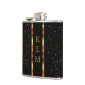 DIYモエレガントノグラム付き金ゴールドフレーク フラスク (左)