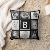 DIYモノグラムとのカスタムなInstagramの写真の格子 クッション (ブランケット)