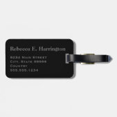 DIYモノグラムグレーレースホース任意の色 ラゲッジタグ (裏面横)