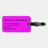 DIYモノグラムブラックレースホース任意の色 ラゲッジタグ (裏面横)