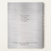 DIYモノグラム名の専門日付、Blk Gray Silver プランナー手帳 (裏面)