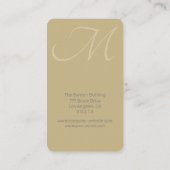 DIYモノグラム情報エレガント、白黒金ゴールド大理石 名刺 (裏面)