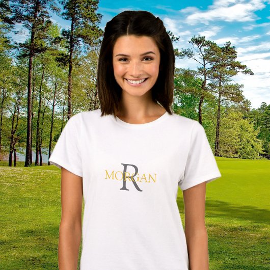 DIYモノグラム&名前、トレンディー金ゴールド&グレー文字 パーカ