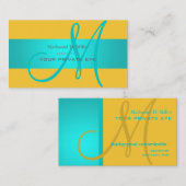 DIYモノグラム+背景色 名刺 (正面/裏面)