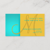 DIYモノグラム+背景色 名刺 (裏面)