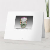 DIYモンスターの紙のマスクのハロウィンXLカード-フランキー カード (裏面)