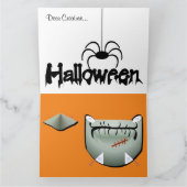 DIYモンスターの紙のマスクのハロウィンXLカード-フランキー カード (内部)