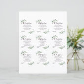 DIYユーカリブライダルシャワーパンティゲームカード (スタンド正面)