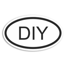 DIYユーロスタイルオーバルステッカー