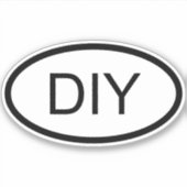 DIYユーロスタイル楕円形 シール (正面)