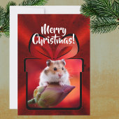 DIYレッドロータスクリスマス シーズンカード