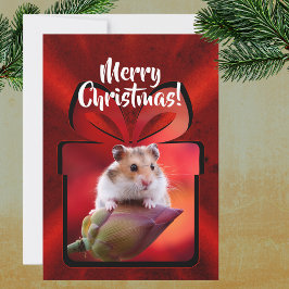 DIYレッドロータスクリスマス シーズンカード