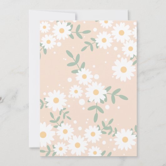 DIYレトロデイジーレターナンバント招待状 招待状 (裏面)