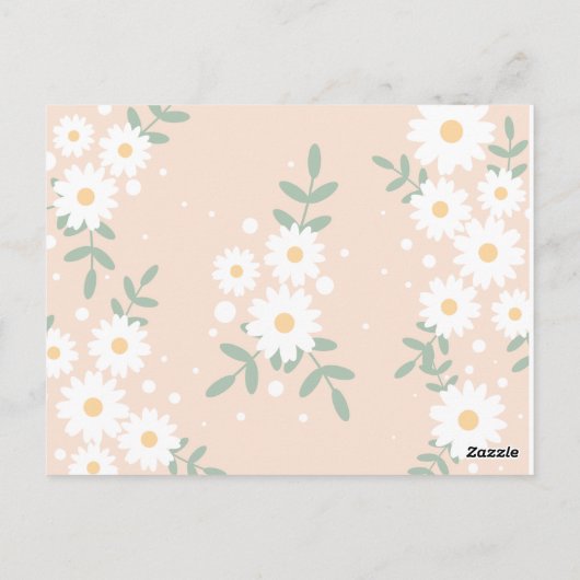 DIYレトロデイジーレター文房付きポストカード ポストカード (裏面)