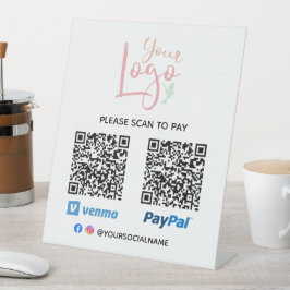 DIYロゴをスキャンしてペデスタルサインを支払う 台座サイン