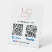 DIYロゴをスキャンしてペデスタルサインを支払う 台座サイン (正面)