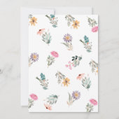 DIYワイルドフラワーイベントレター番号バナー/バンティング 招待状 (裏面)