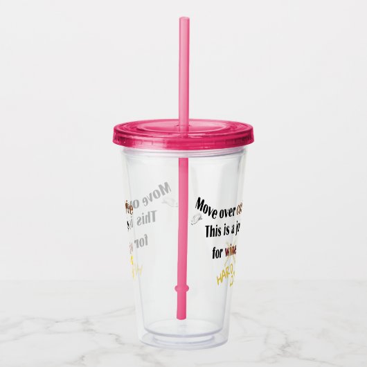 diyワインのアルコール飲料のためのコーヒー仕事上のおもしろいな移動 アクリルタンブラー (右)