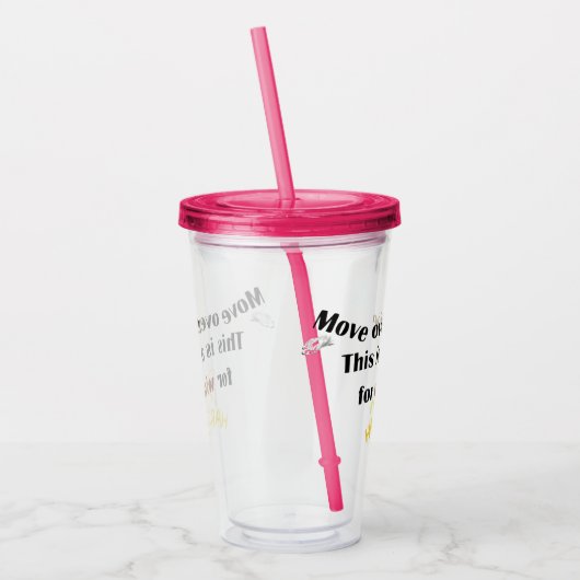 diyワインのアルコール飲料のためのコーヒー仕事上のおもしろいな移動 アクリルタンブラー (左)