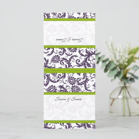 DIYヴィンテージダマスクウェディング座席表 (スタンド正面)