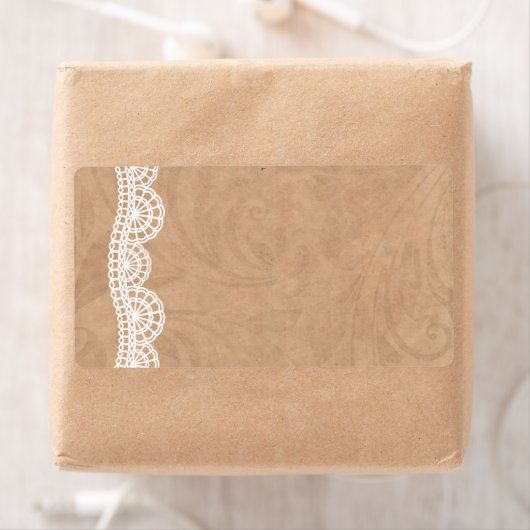 DIYヴィンテージレースプリント結婚可能住所 シール (インサイチュ)