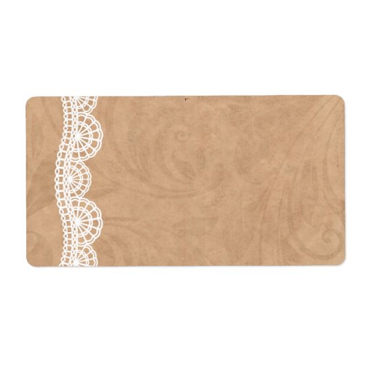 DIYヴィンテージレースプリント結婚可能住所 シール (正面)