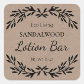 DIYヴィンテージローションバークラフトラベル スクエアシール (正面)