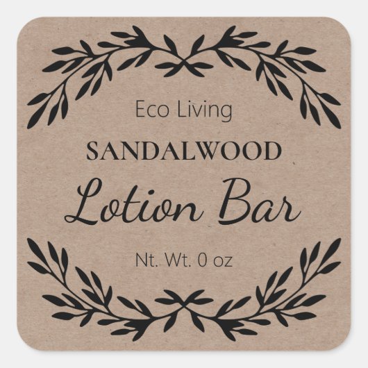DIYヴィンテージローションバークラフトラベル スクエアシール (正面)