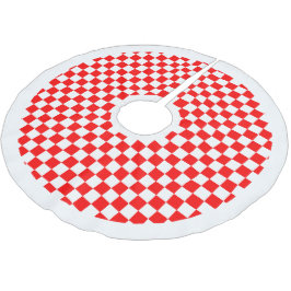 DIY任意の色/白市松模様にと白の縁ど付き ブラッシュドポリエステルツリースカート