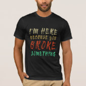 DIY修復おもしろいと修正のための整備士ユーモア Tシャツ (正面)