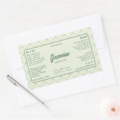 DIY化粧エレガントボトルラベル(レトログリーン) 長方形シール (封筒)