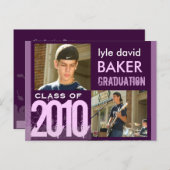 DIY卒業招待状はがき インビテーションポストカード (正面/裏面)