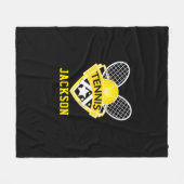 DIY名のテニスロゴ フリースブランケット (正面(横))