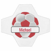 DIY名赤と白の暗いサッカーボール サッカーボール (フラット)