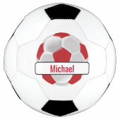 DIY名赤と白の暗いサッカーボール サッカーボール (正面)