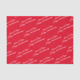 DIY名，記念日，ホワイトスクリプト，赤 薄葉紙