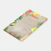 DIY名、To Doリスト、木版写真の野菜 ポストイット (アングル)