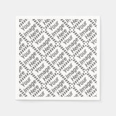 DIY完全にあなたの画像をアップロードし、文字を追加 スタンダードカクテルナプキン (正面)