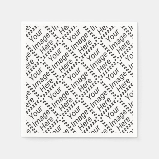 DIY完全にあなたの画像をアップロードし、文字を追加 スタンダードカクテルナプキン (正面)