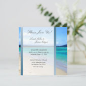DIY宛先ビーチ結婚式の招待テンプレート 招待状 (スタンド正面)