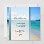 DIY宛先ビーチ結婚式の招待テンプレート 招待状 (裏面)