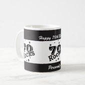 DIY年齢と名前誕生日岩 コーヒーマグカップ (正面左)