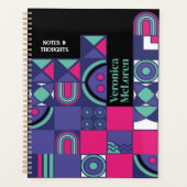 DIY幾何学的プランナー：独自のレトロシックを作成 プランナー手帳 (正面)