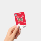 DIY従業員IDカード（赤）横 バッジ (手持ち)