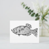 DIY成人着色魚デザイン ポストカード (スタンド正面)