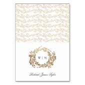 DIY折り畳みクラシック金ゴールドクレスト座席表 テーブルナンバー (正面)