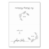 DIY折り畳みフローラリース個別座席表 テーブルナンバー (正面)