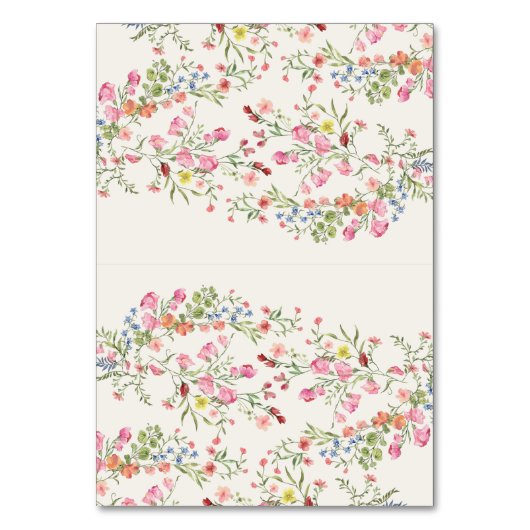 DIY折り畳み春フローラアーチ座席表 テーブルナンバー (裏面)